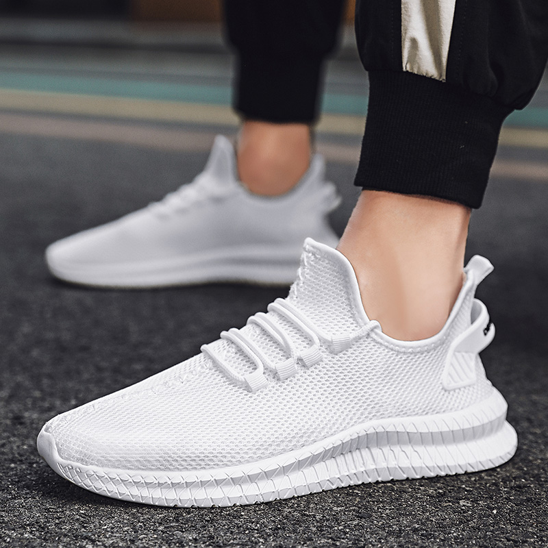 Men Shoes Xxl - Yrzl-男性用の通気性のあるカジュアルランニングシューズ、軽量スニーカー、男性用ウォーキングシューズ、滑り止め、快適、ビッグサイズ