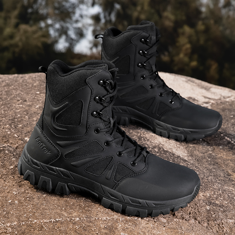 Hiking Boot Waterproof - 男性軍ブーツ防水安全作業男性戦術ブーツ迅速な応答登山ハイキングシューズレースアップ滑り止め狩猟ブーツ