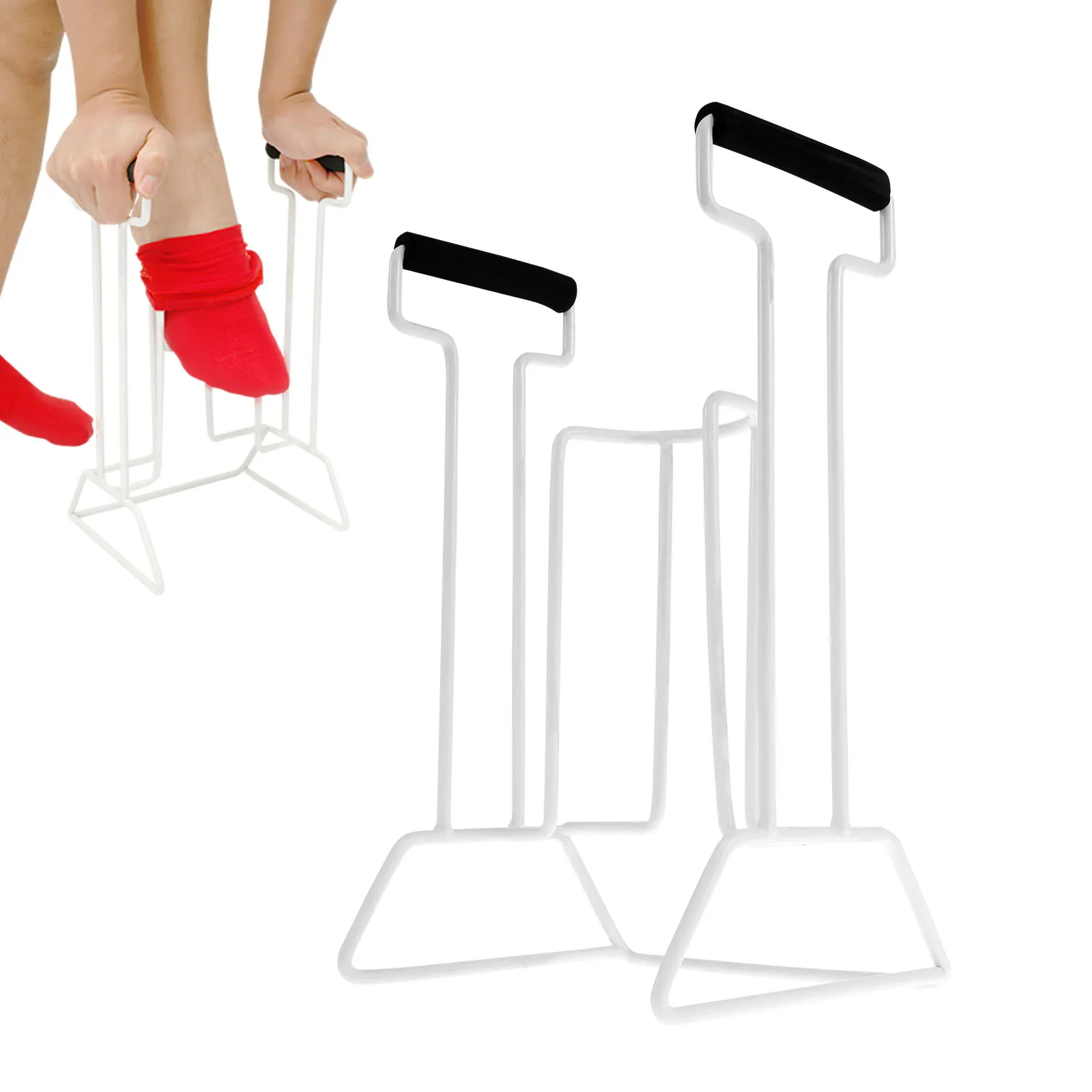 Men Shoes Rack - ストックヘルパー補助ツール 着圧大型靴下補助具 使いやすい着用補助具 大型ストッキング補助具 高齢者/女性向け