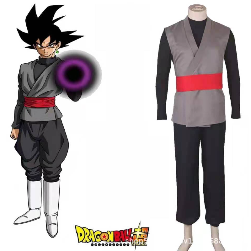 Men Shoes Xxl - 9種類のドラゴンボールメンズブラックコスプレ衣装アニメカンフースーツ衣装ユニフォームハロウィンカーニバルロールプレイ仮装フルセット