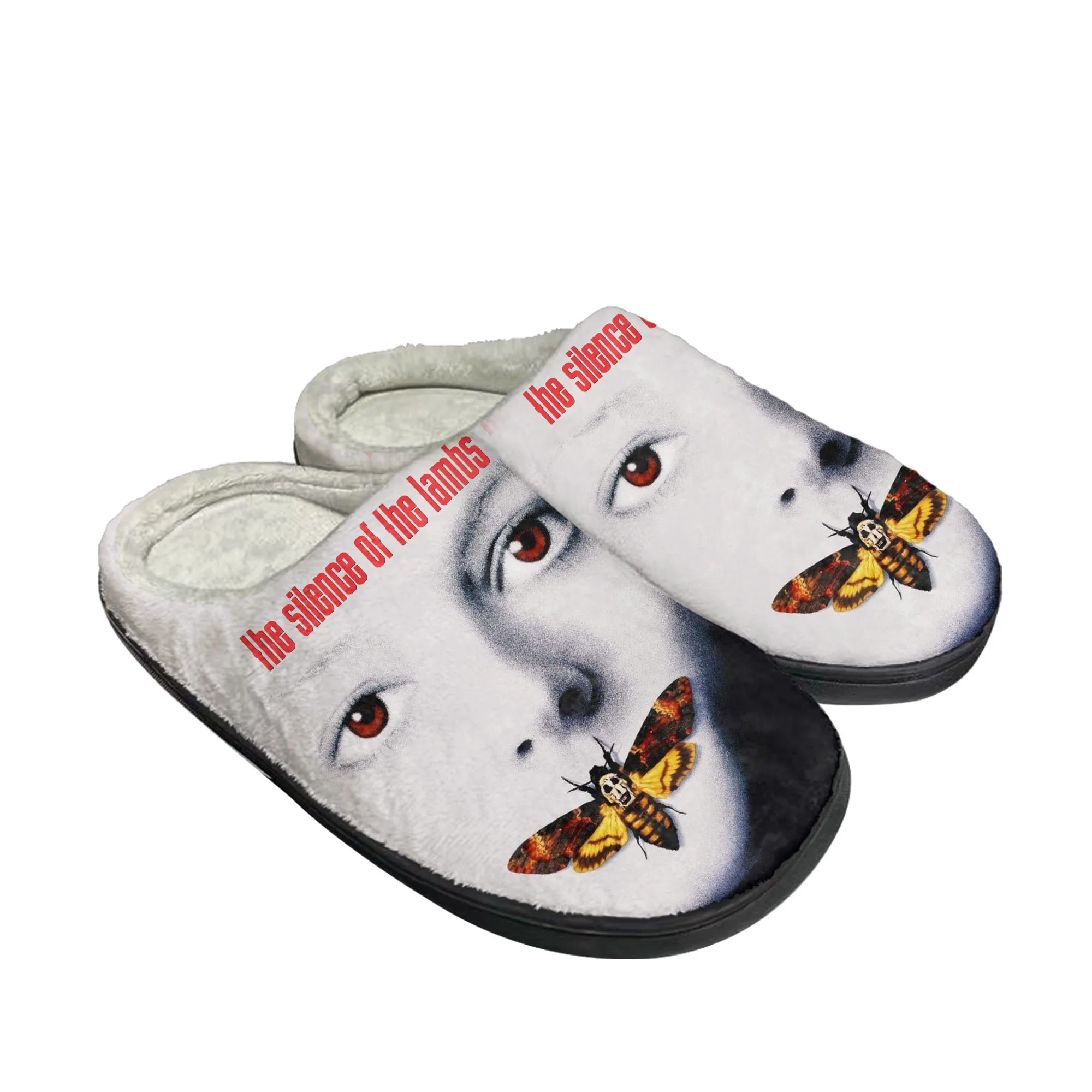 Men Shoes Winter - 羊たちの沈黙ホーム綿スリッパ男性女性ハンニバルぬいぐるみ寝室カジュアル保温靴サーマルスリッパカスタム靴