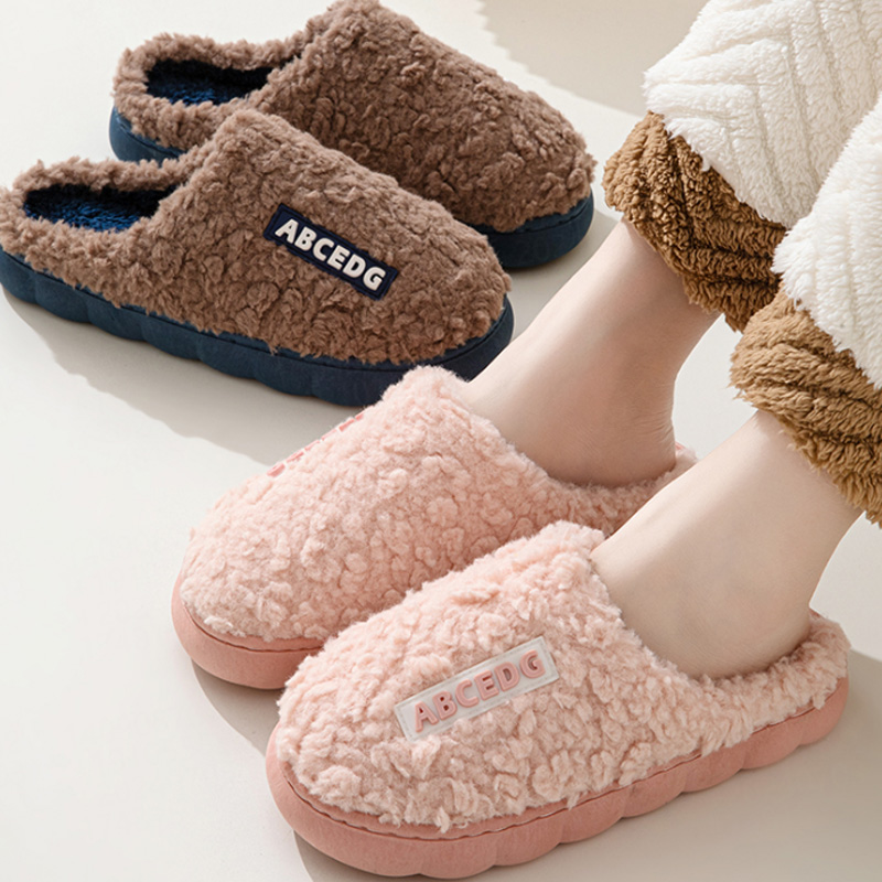 Men Shoes Winter - トレンド冬用カップル室内用滑り止め付きメンズ・レディース兼用ビーチサンダル、暖かいスリッパ、ホームスライド、カジュアル寝室用ソフトコンフォートシューズ