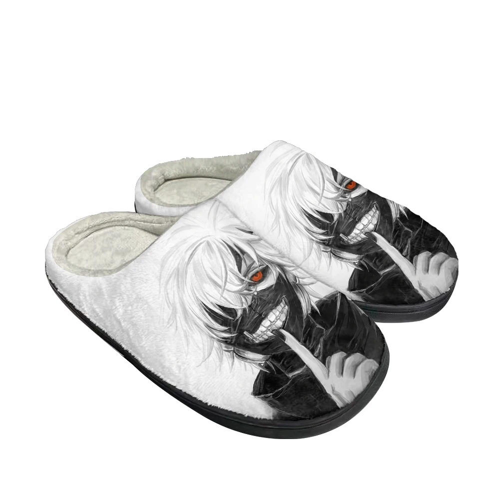 Men Shoes Winter - カネキケンファッション綿パーソナライズスリッパ男性女性豪華なサンダルカジュアル保温靴快適な熱スリッパ