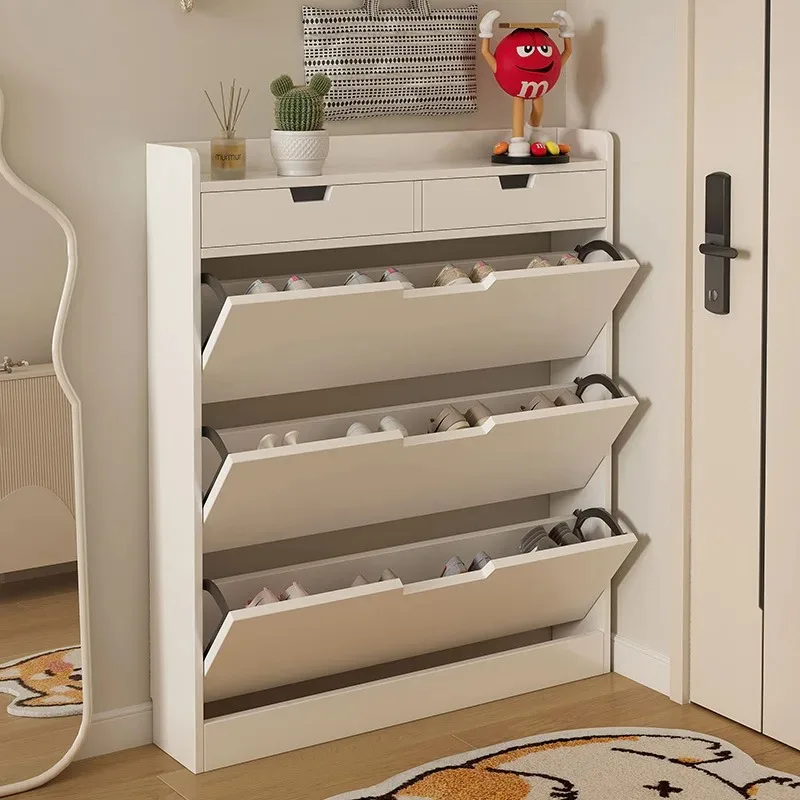 Men Shoes Rack - 垂直モダンな靴ラック多層男性キャビネットリビングルームファッション安全靴ラックデザイン白サパテイラポストモダン家具