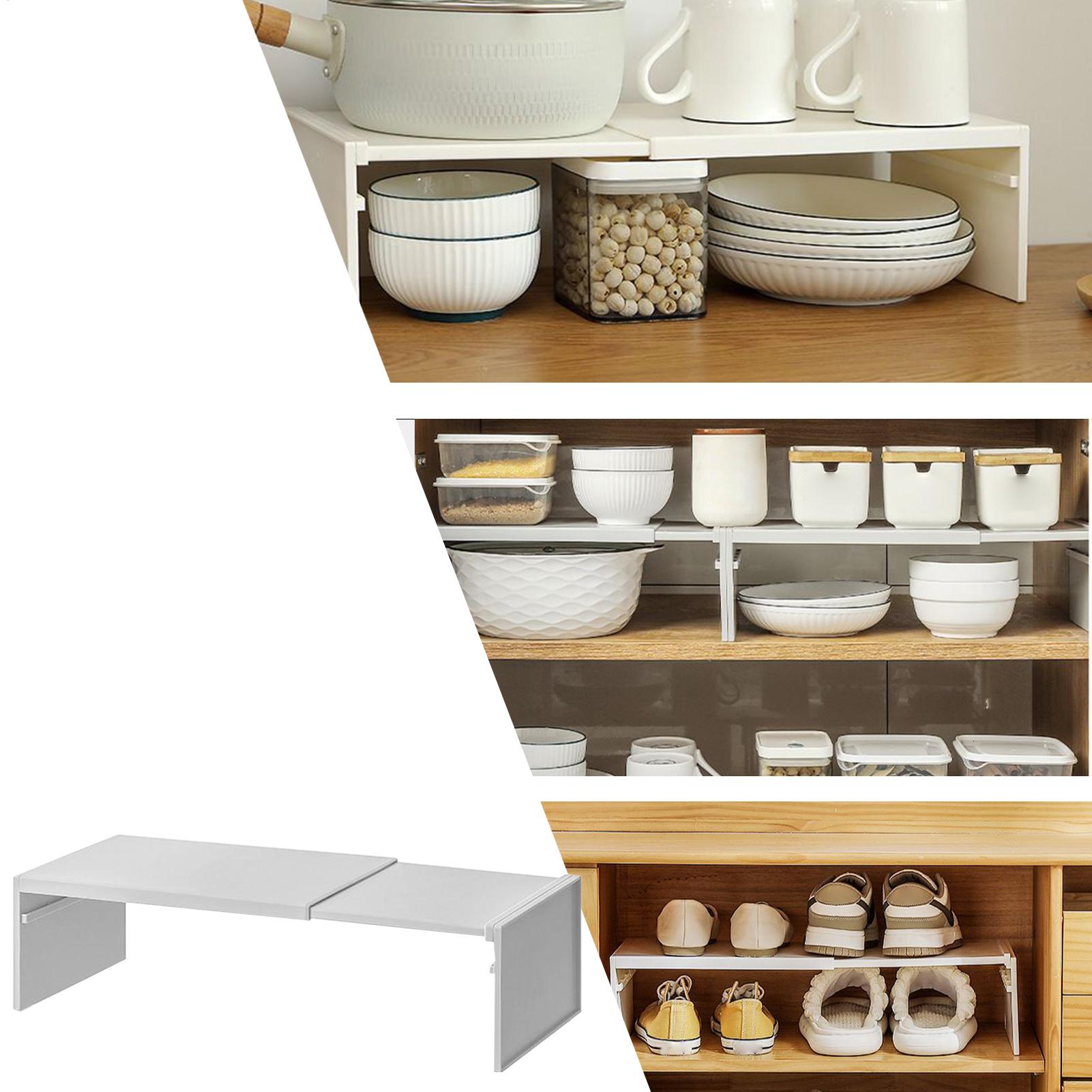Men Shoes Rack - 1個入り キッチン伸縮式キャビネットシェルフ食器棚分離収納ラックカウンターオーガナイザーシューズオーガナイザーシェルフ省スペース