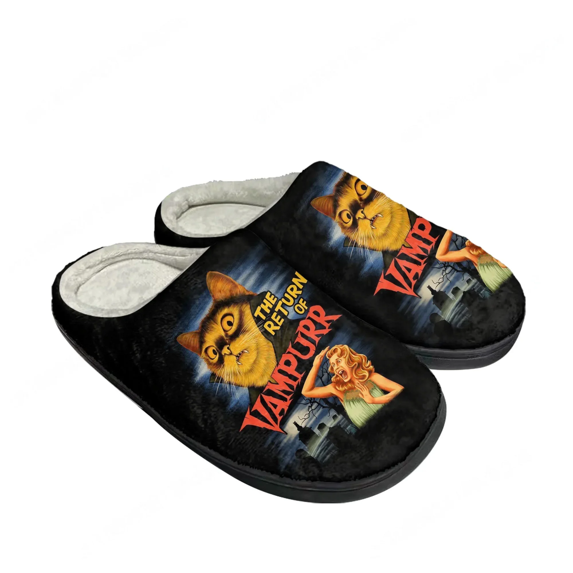 Men Shoes Winter - 猫ヴァンパイアシューズ綿スリッパ猫ヴァンプールの帰還メンズレディースティーンエイジャー最新寝室用ぬいぐるみ室内暖かい靴スリッパ
