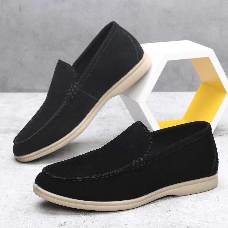 レイジーエッセンシャルメンズ通気性スエード風ローファー軽量で - Men Shoes Essentials のレビューと価格