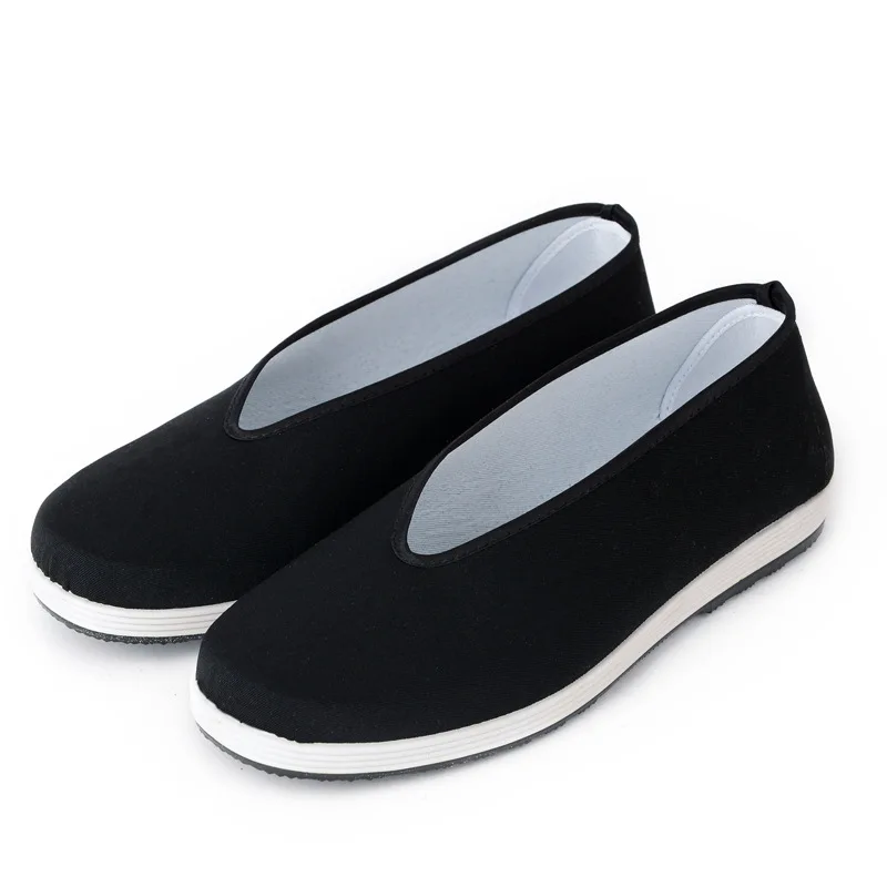 新しい男中国カンフー靴黒の伝統的なカンフー靴武術太極拳古い北 - Men Shoes China のレビューと価格
