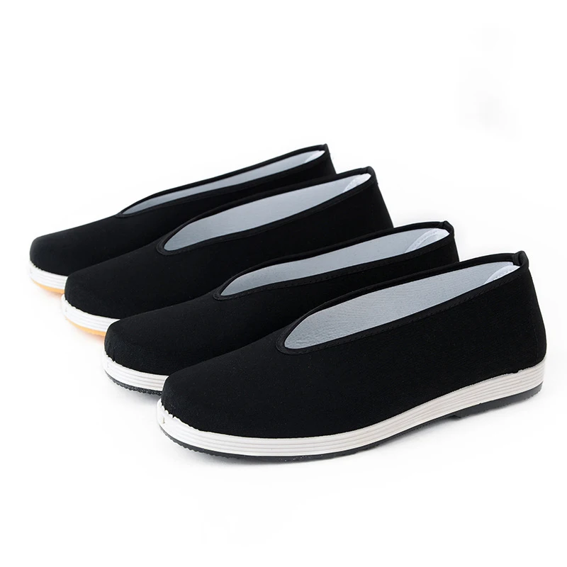 新しい男中国カンフー靴黒の伝統的なカンフー靴武術太極拳古い北 - Men Shoes China のレビューと価格