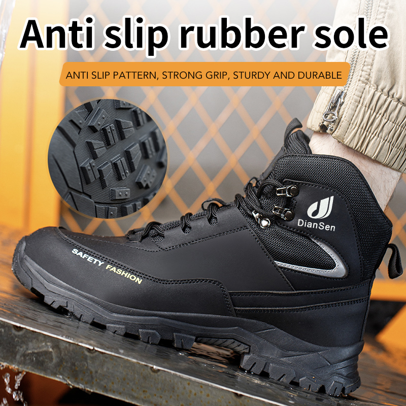 メンズ作業靴スチールトゥブーツ抗穿刺アンチスマッシュ安全靴防 - Hiking Boot Waterproof のレビューと価格