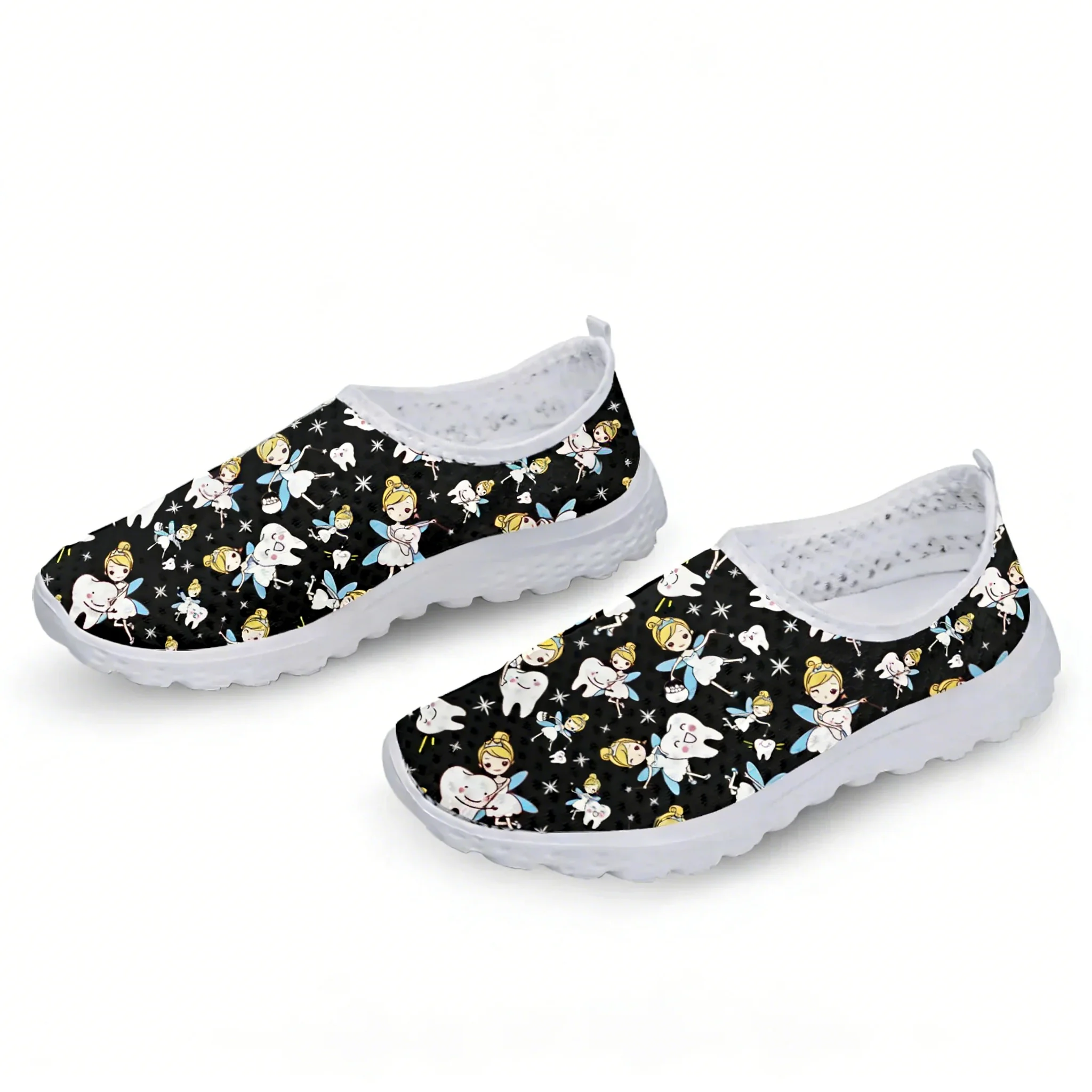 かわいい漫画ナースエルフ/歯メッシュ高品質スニーカー女性男性 - Men'S Shoes For Tennis のレビューと価格