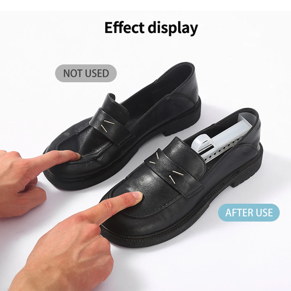 1 ペア靴ストレッチャー靴ツリーシェイパーラックプラスチック - Men Shoes Rack のレビューと価格