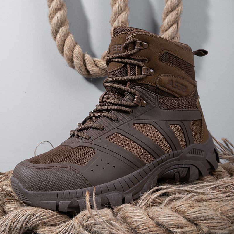 男性用タクティカルブーツ、レースアップ、デザートミリタリーワ - Hiking Boot Waterproof のレビューと価格