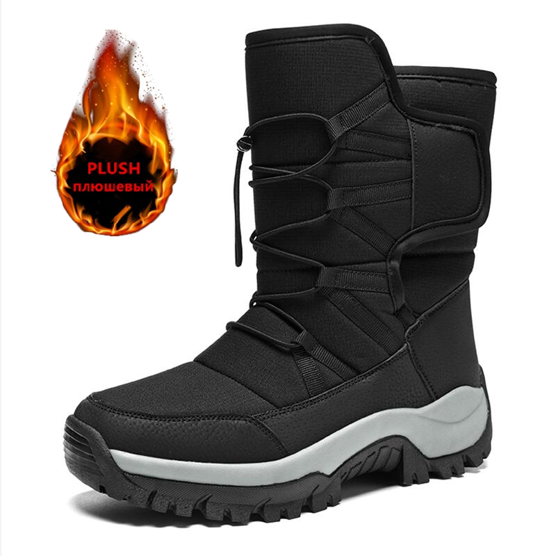 ブランドメンズ冬靴防水メンズブーツ暖かい豪華なカップルスノー - Hiking Boot Waterproof のレビューと価格