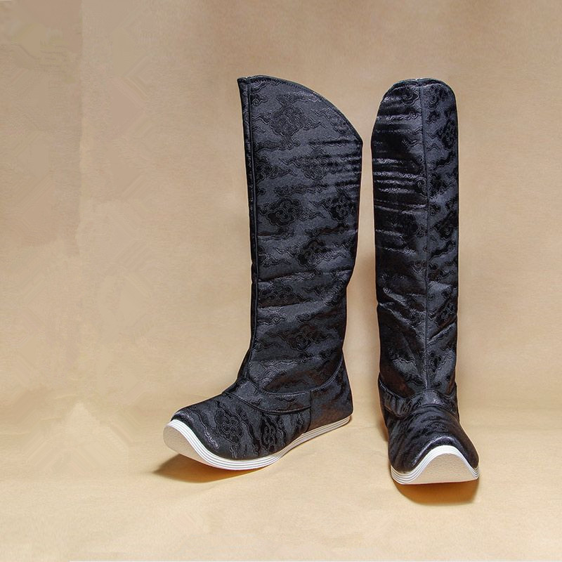 古代中国ブーツ大サイズプラスサイズ黒ブーツ男性用戦士剣士コス - Men Shoes China のレビューと価格