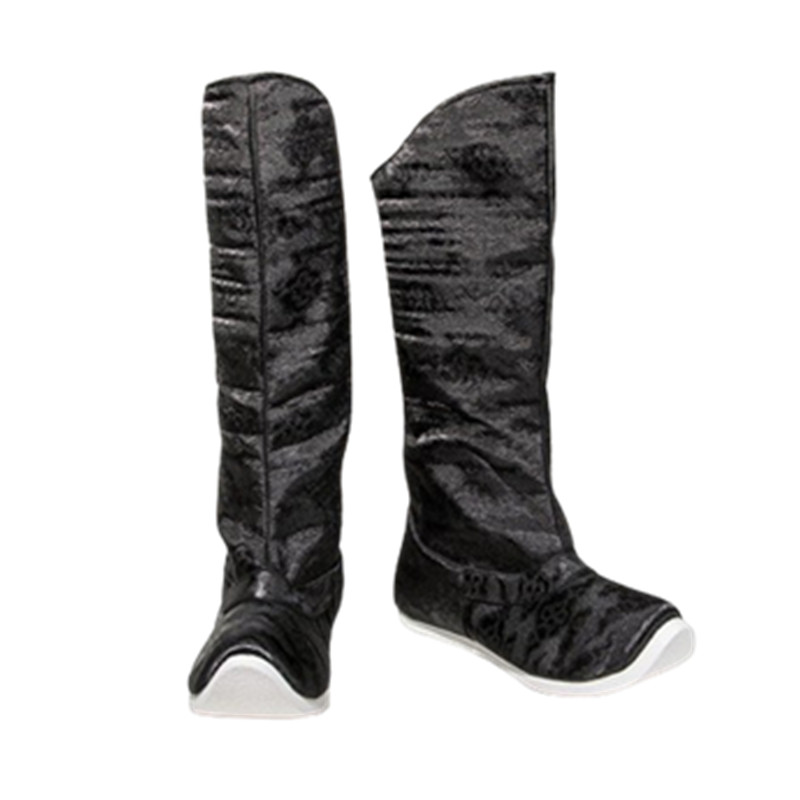 古代中国ブーツ大サイズプラスサイズ黒ブーツ男性用戦士剣士コス - Men Shoes China のレビューと価格
