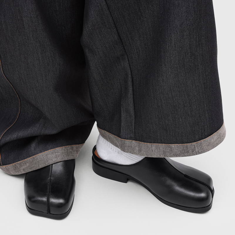 ゆったりとしたメンズスプリットトゥミュールハーフスリッパ、フ - Men Shoes Essentials のレビューと価格