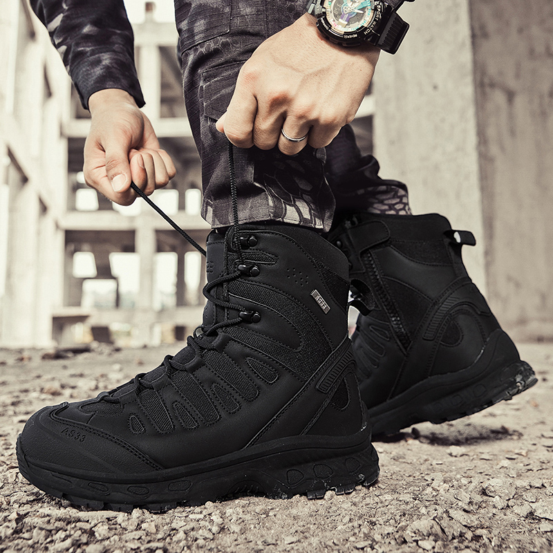 メンズタクティカルブーツ レースアップ ブランド アンクルハ - Hiking Boot Waterproof のレビューと価格